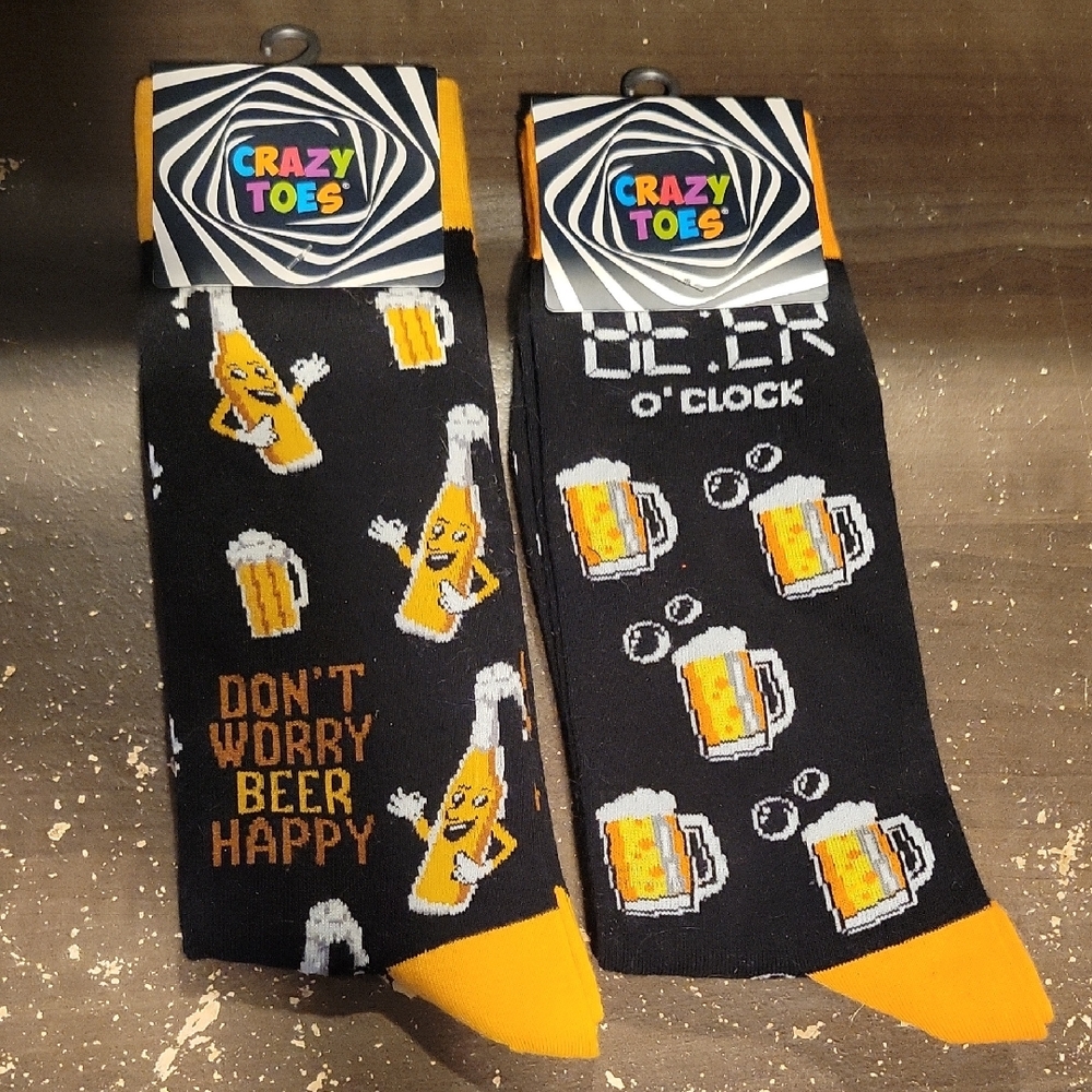 Nwt Beer Themed Socks (10-13)